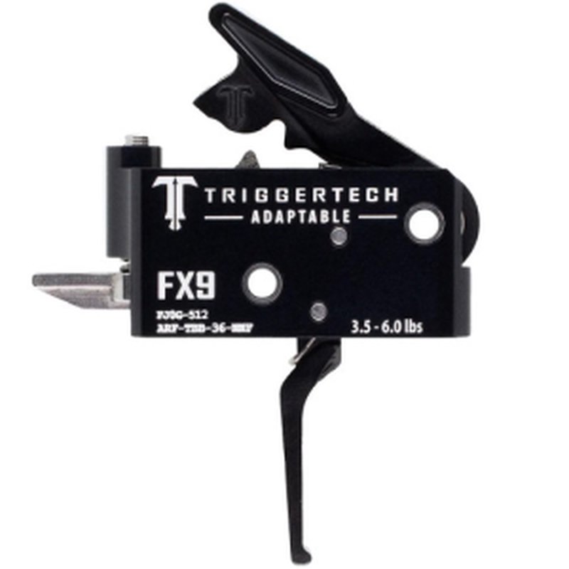 Triggertech Adaptable Two-Stage Flat Trigger for Sig MPX 3.50-6 Lbs Draw Weight Black PVD Finish