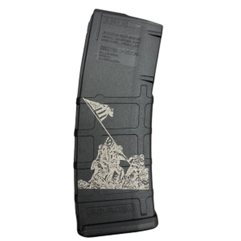 BattleHawk Armory Custom Lasered Iwo Jima 30rd AR-15 PMAG Gen M2 MOE Black