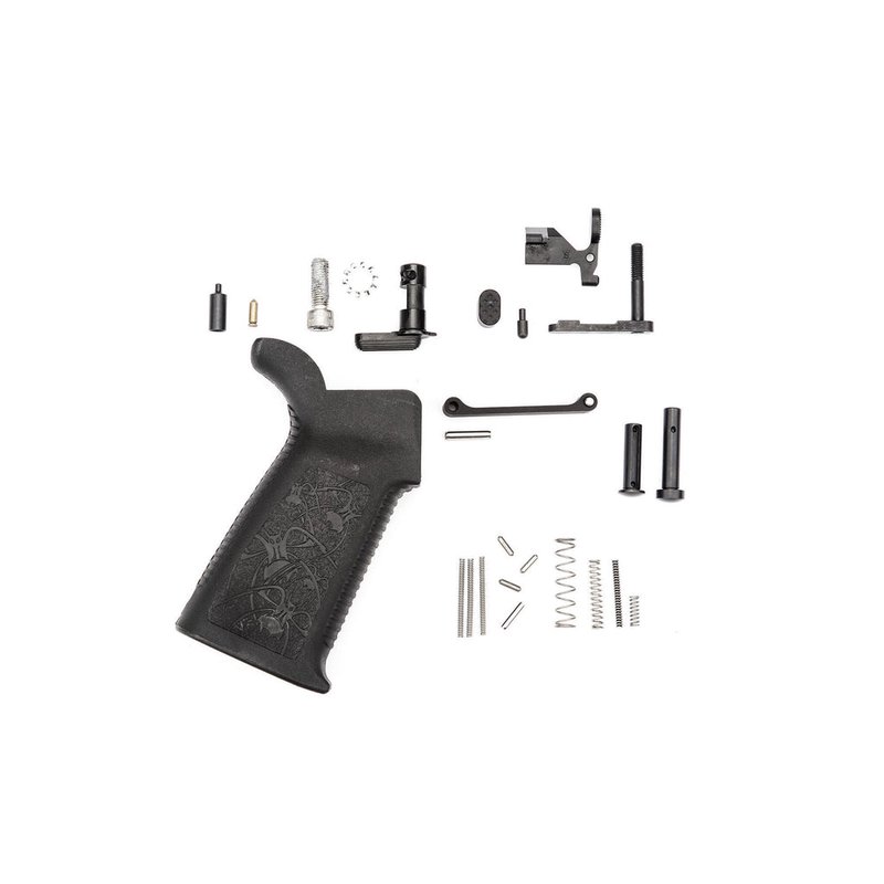 Spike's Tactical AR-15 Lower Receiver Parts Kit 5.56 Without Trigger Group Pro Grip