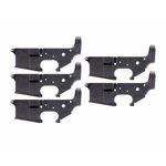 Anderson Manufacturing AM-15 Multi-Caliber Stripped AR-15 Lower Receiver, Open Trigger, Black, 5 Pack