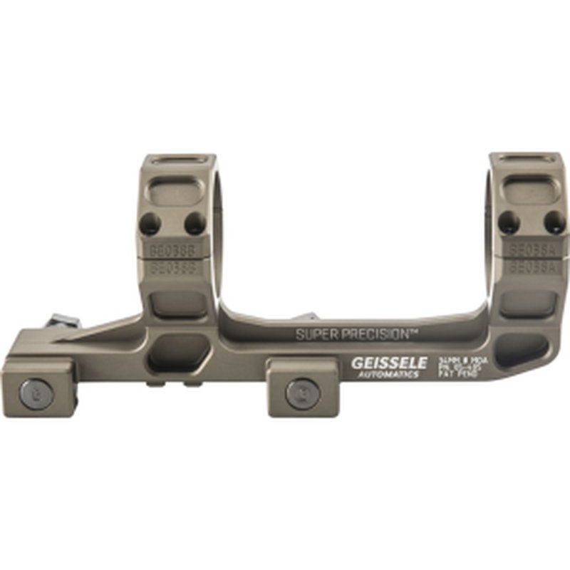 Geissele Automatics Super Precision Scope Mount/Ring Combo Extended Desert Dirt Aluminum 34mm Tube Picatinny Rail Mount