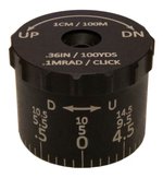 Sightron SIII6 24x50mm Tactical elevation Knob, 0.1 MRAD, 14.5 MRAD