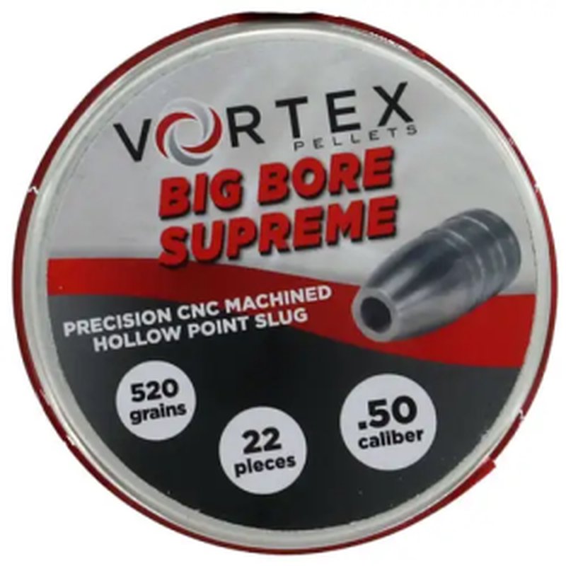 Hatsan Vortex .50 Cal 520 Grain HP Air Gun Pellets (22/Tin)