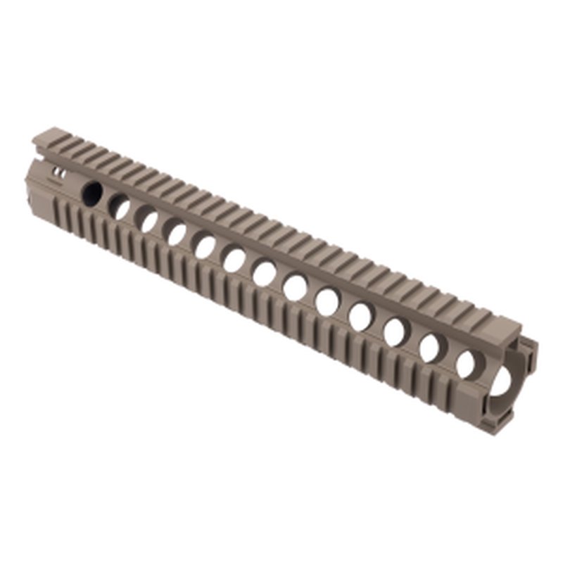 Bravo Company Manufacturing QRF-12 Quad Rail Free Float AR-15 Handguard - 12.62 in - Flat Dark Earth