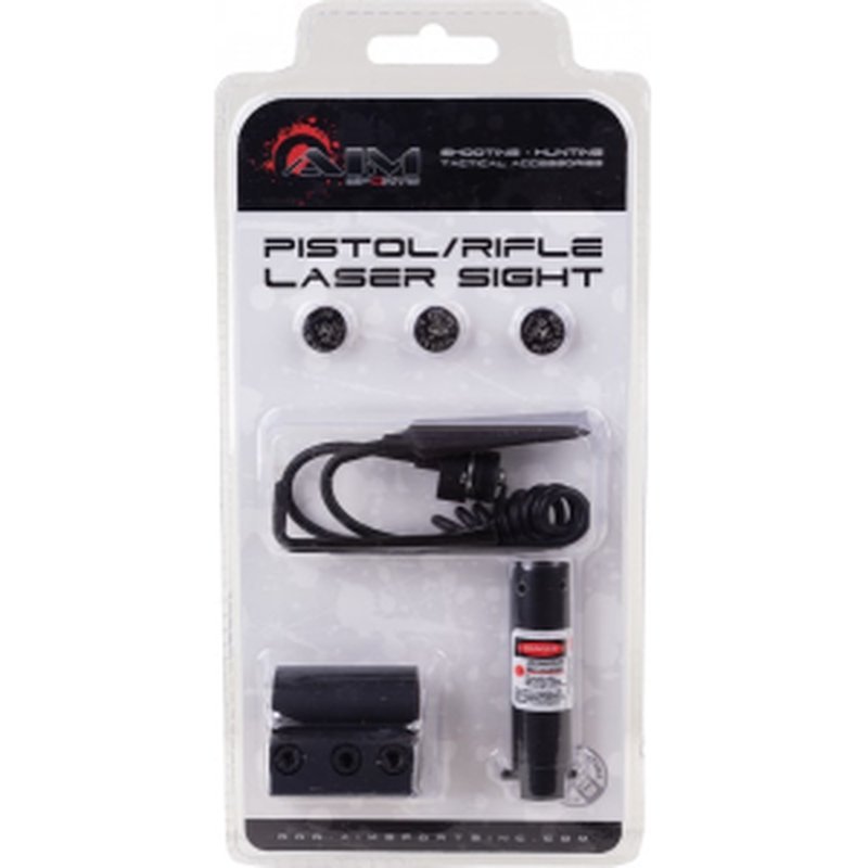 Aim Sports LH002 Pistol/Rifle Red Laser Universal w/Accessory Rail Weaver or Picatinny