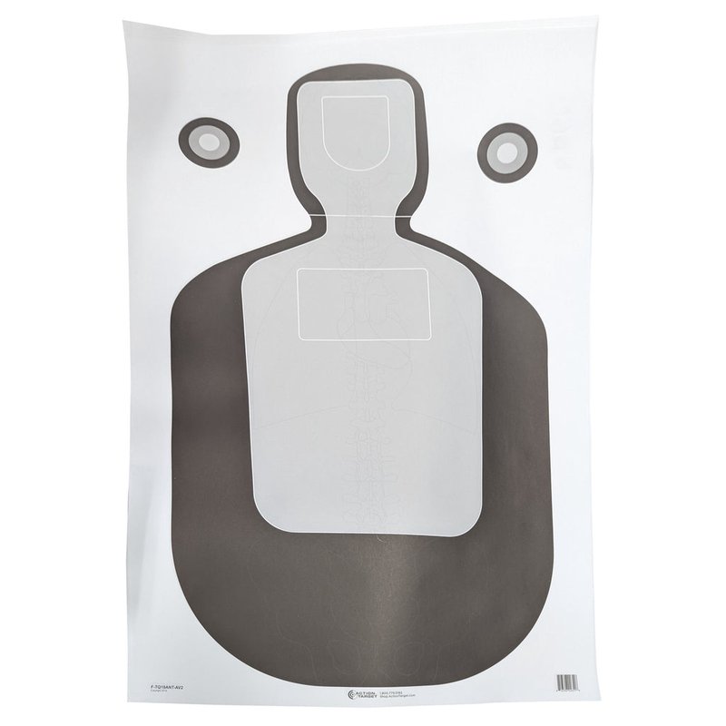 Action Target TQ-19 Photo Target Vital Anatomy 23x35 100 Pack F-TQ19ANT-AV2-100