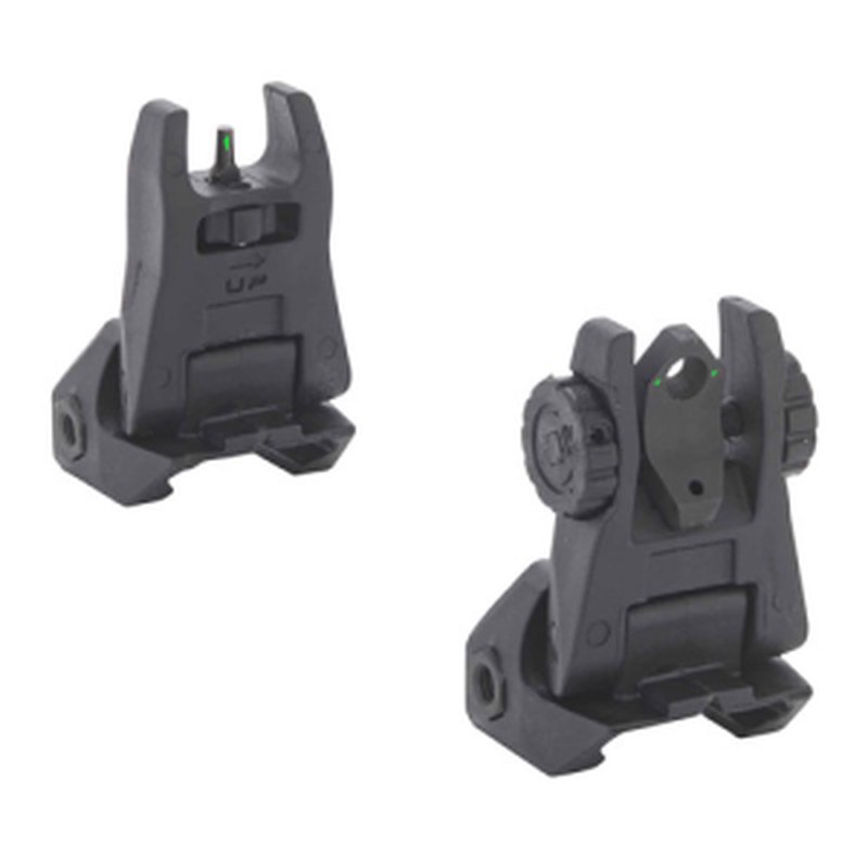 MEPROLIGHT FUBS Flip Backup Sights -2 Dot Rear G/G Black Body