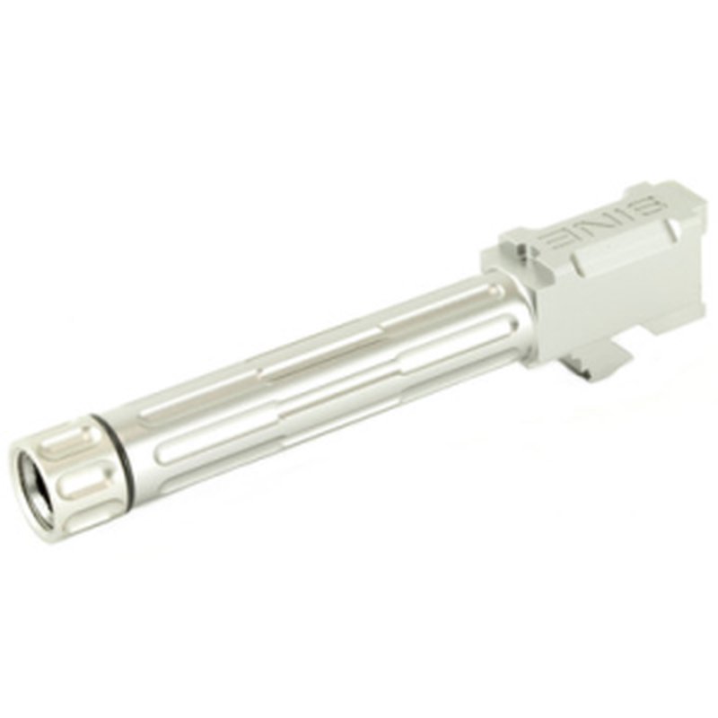 Lantac 9INE Glock 19 9mm Fluted Threaded Stainless Barrel 1:10 Silver