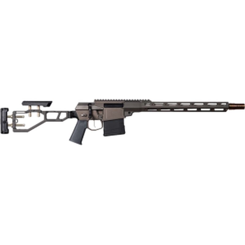 Q LLC FIX8616INRIFLEBLK The Fix 10+1 16" Tapered Threaded Barrel, Gray, Fully Adj. Folding Stock, Magpul K Grip, 15" Q-Sert Handgaurd, AR-10/SR-25 Mag, Cherry Bomb Brake, Ambi Controls