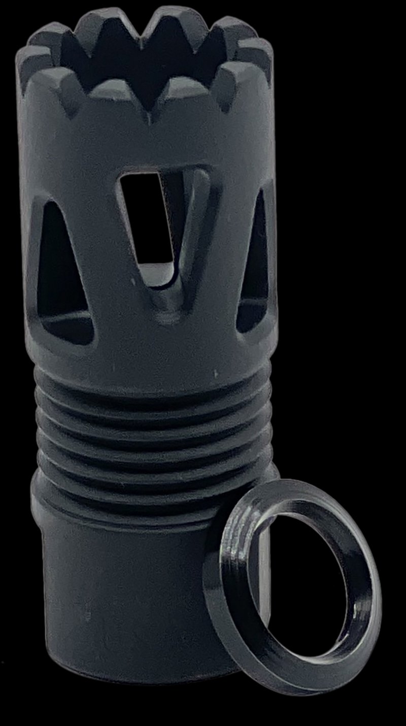 LBE Unlimited Tri-Port AR-15 Flash Hider 1/2x28 Thread Black for .223 Rem/5.56 NATO