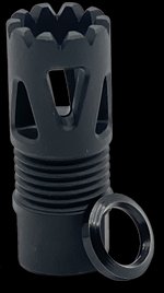 LBE Unlimited Tri-Port AR-15 Flash Hider 1/2x28 Thread Black for .223 Rem/5.56 NATO
