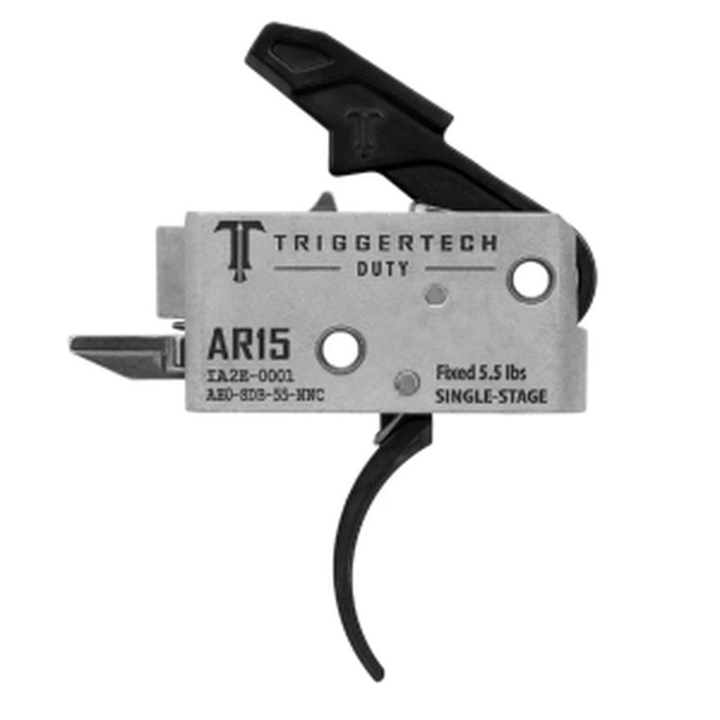 TriggerTech Duty Single-Stage Curved AR-15 Trigger (Mil-Spec, 3.5–5.5 lb)