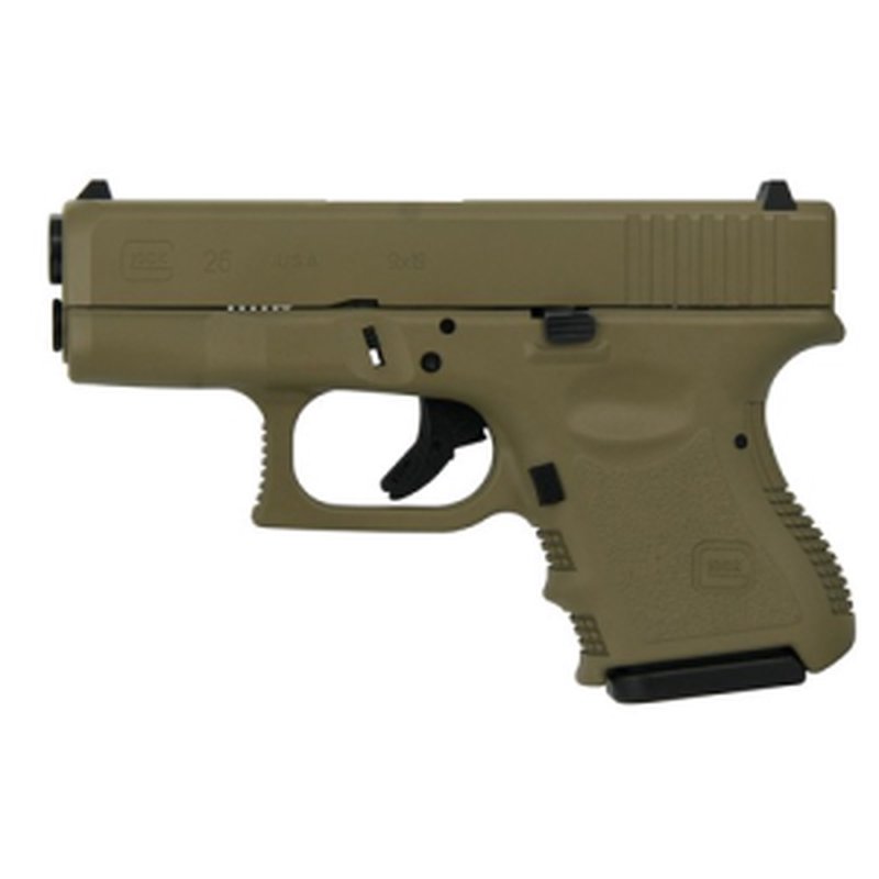Glock G26 Gen 3 9mm 3.43" 10rd FDE Semi-Auto Pistol