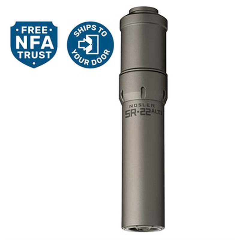 Nosler, Inc. - SR-22ALTIH (HUB) 22 Caliber Rifle Suppressor