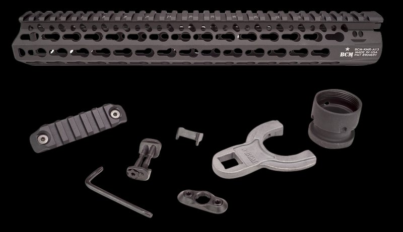BCM KMRA13556BK KMR Alpha Handguard 13 Inch Keymod Aluminum Anodized Black AR-15