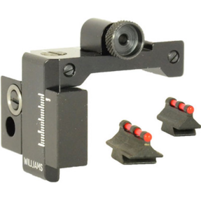 Williams Gun Sight 3/8 Dovetail Steel Fiber Optic Fire Sight Set