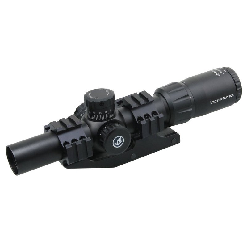 Vector Optics Mustang 1-4x24mm LPVO Rifle Scope 30mm Tube First Focal Plane Etched Glass M-4RD Re