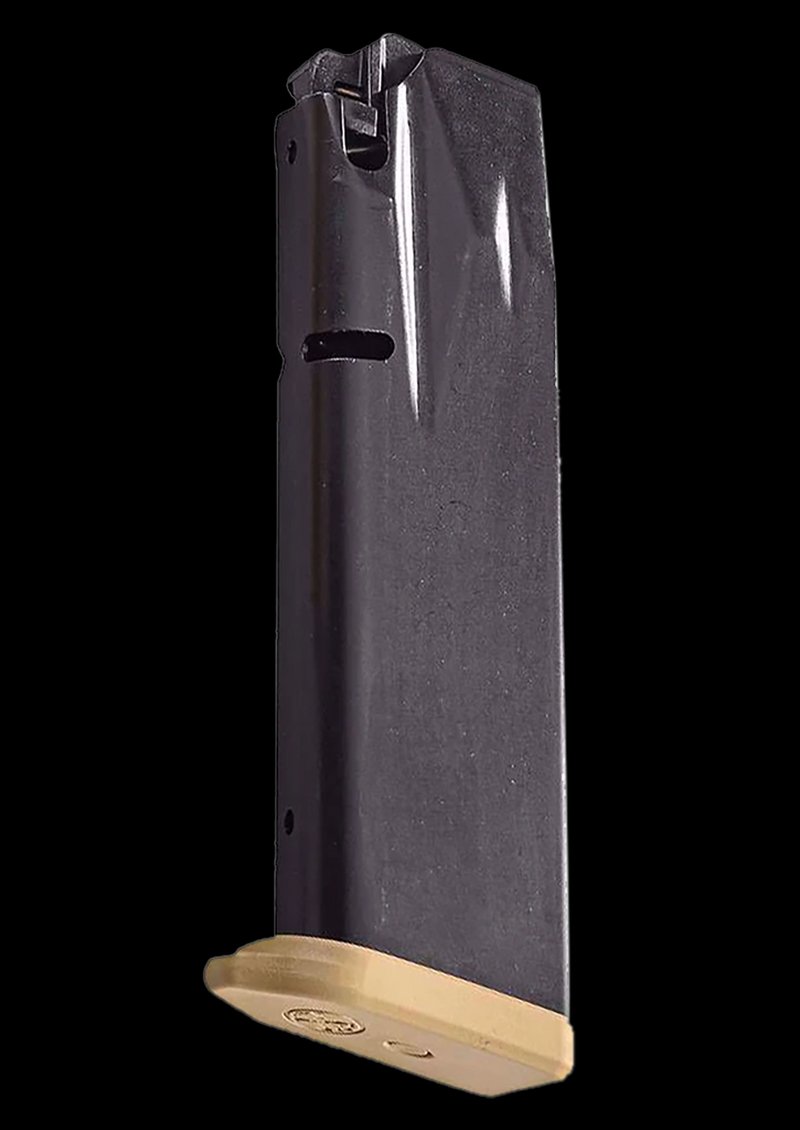 FN High Power 9mm Magazine 10-Round Stainless Steel Base Pad Flat Dark Earth