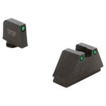 AmeriGlo GL-815 Glock 3XL Night Sights Tall Suppressor Set (Optic Compatible) (3-dot) — Green/Black Outline