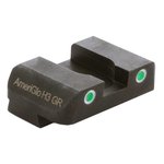 AmeriGlo Pro Green Tritium 2-Dot Rear Sight Glock White Outline