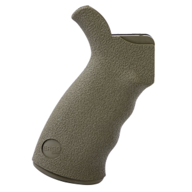 Ergo Aggressive-Texture AR-15 Grip w/ Finger Grooves, OD Green