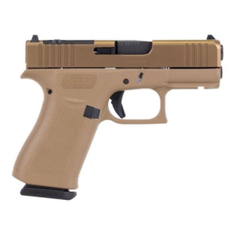 Glock G43X MOS 9mm Pistol 3.4in 10rd Coyote Tan