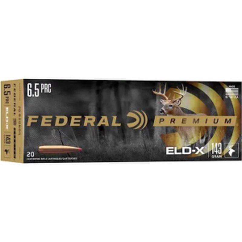 Federal ELD-X 6.5 PRC 143 Grain ELD-X Rifle Ammo (20 Rounds)