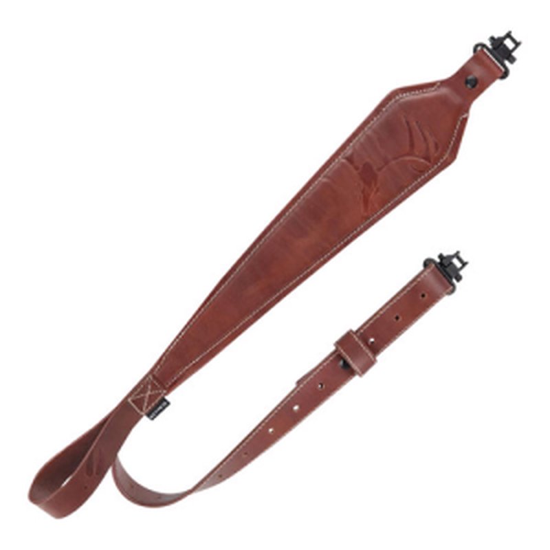 ALLEN Heritage Deer Deboss Leather Rifle Sling, Brown