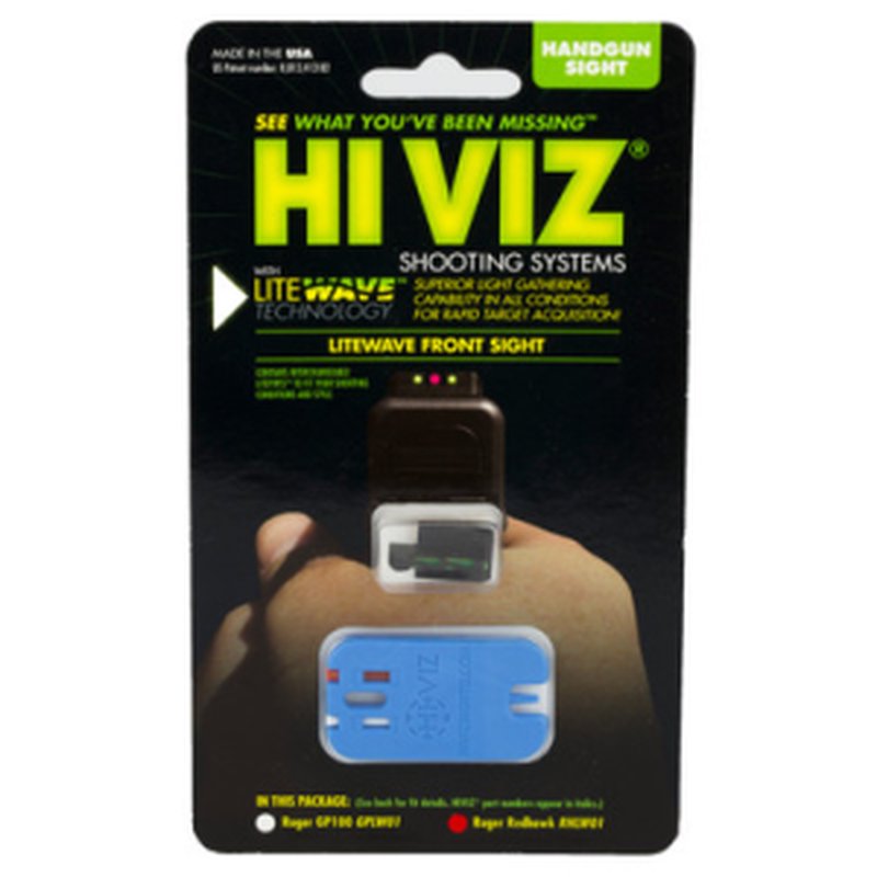 HIVIZ LiteWave RHLW01 Front Sight for Ruger Redhawk Green Fiber Optic