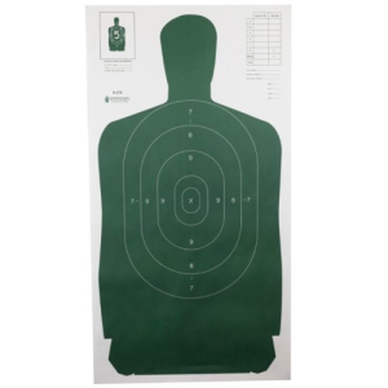 Action Target B-27S Full-Size Green Silhouette Target 24x45" - 100 Count