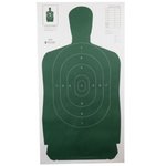 Action Target B-27S Full-Size Green Silhouette Target 24x45" - 100 Count