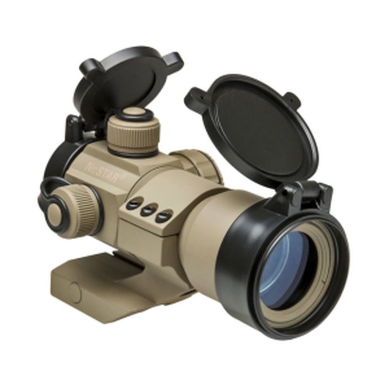 NCStar DRGB135T Reflex Sight 1x35mm Red Green Blue Dot Cantilever Mount Tan