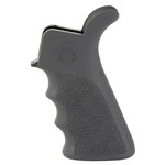 Hogue OverMolded Rifle Grip, Beavertail, Finger Grooves, Fits AR Rifles, Slate Gray