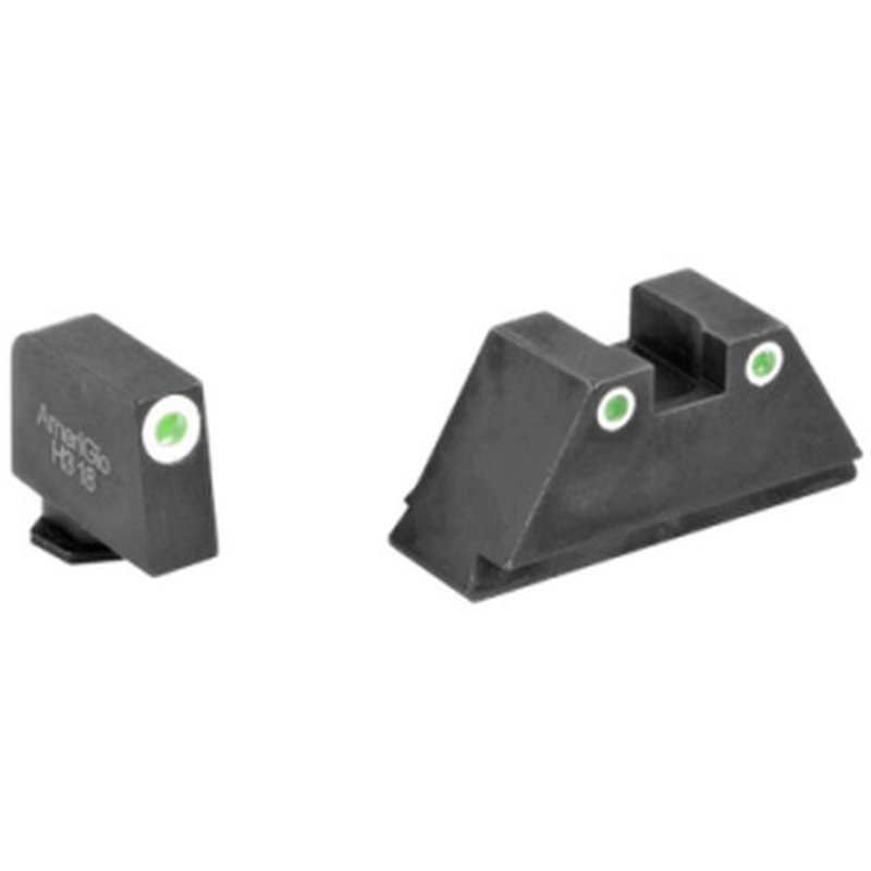 Ameriglo GL-329 Tall Suppressor Sight 3 Dot Tritium Green for Glock