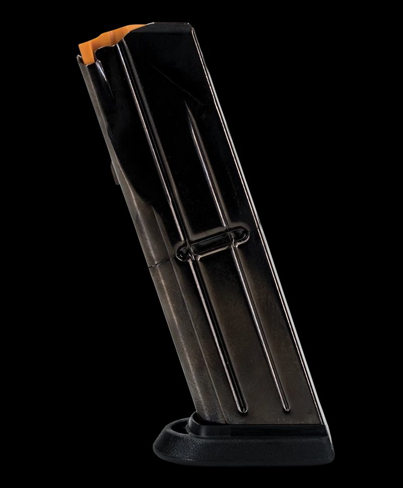 FN FNS 9mm Detachable Magazine 10-Round Black Steel with Polymer Base Pad