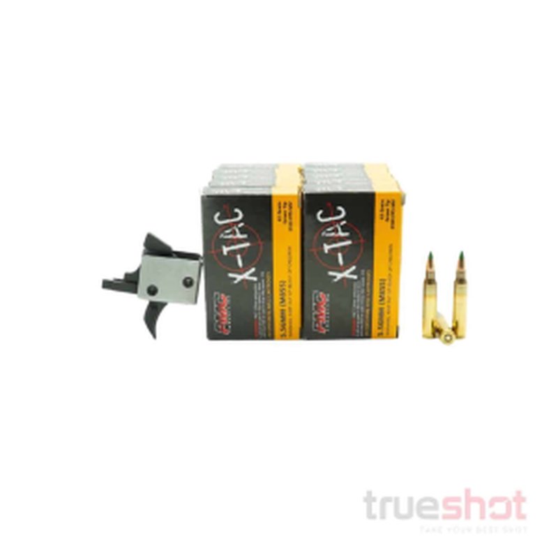 True Shot Ammo CMC 2.5 Lb Single Stage Curved Drop-In AR-15 Trigger Bundle