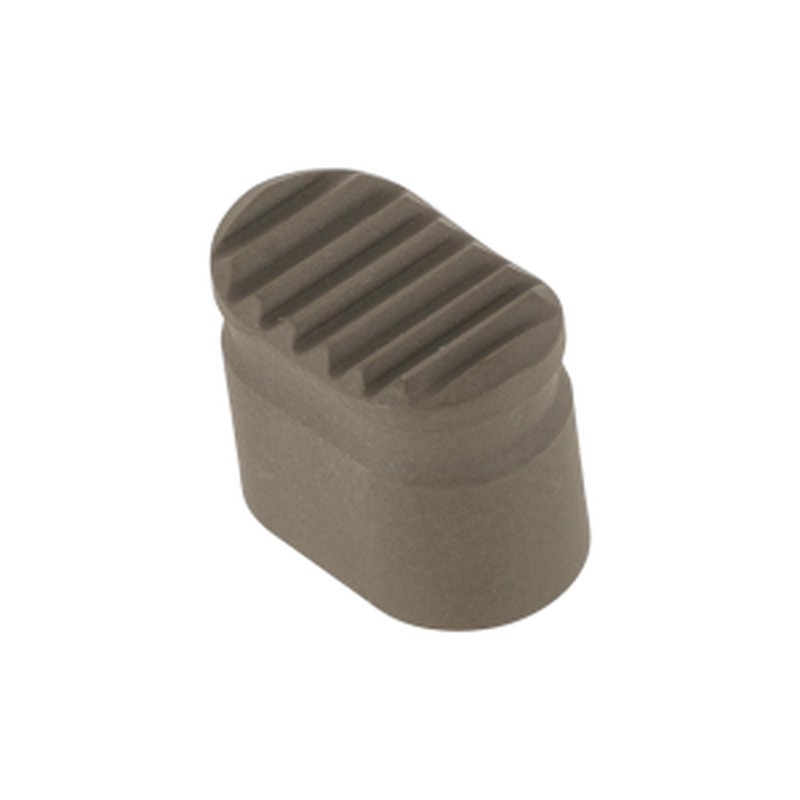 Forward Controls Design Heavy Enhanced AR-15 Magazine Release Button - Blind Hole - Serrated - FDE