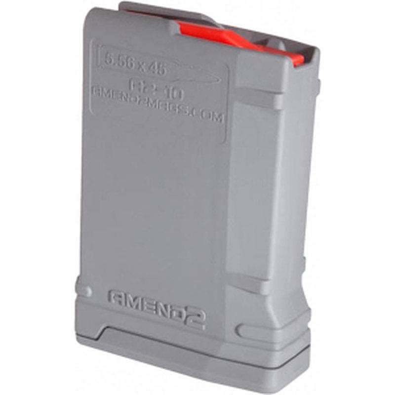 Amend2 556MOD2GRY10 MOD-2 Gray Detachable 10rd 223 Rem, 5.56x45mm NATO for AR-15, M16, M4