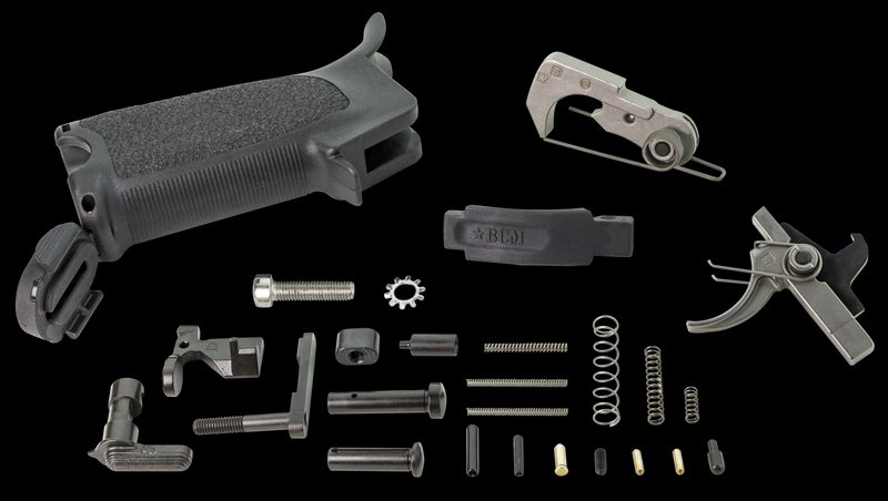 Bravo BCM Enhanced AR-15 Lower Parts Kit PNT Trigger Mod 3 Grip Trigger Guard ELPKBLK