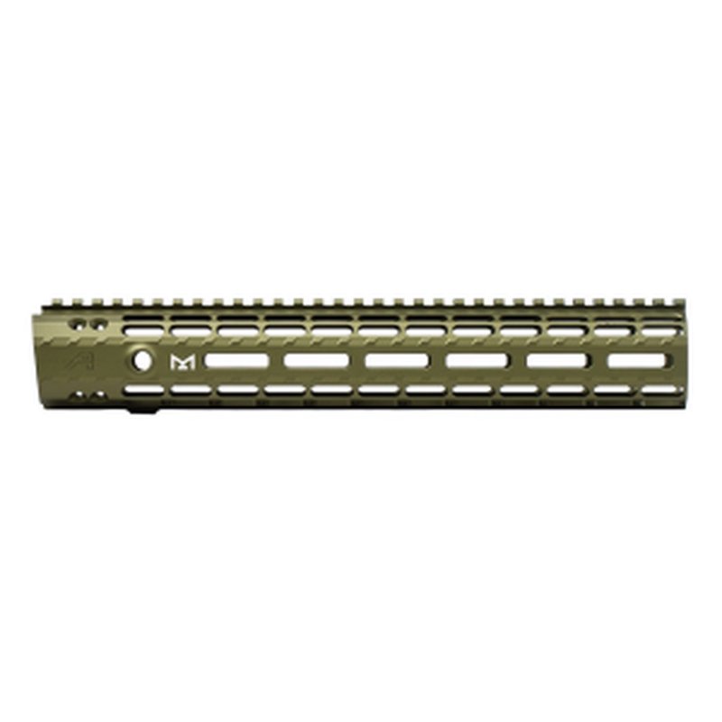 AR15 12.7" Enhanced M-LOK Handguard, Gen 2 - OD Green Anodized