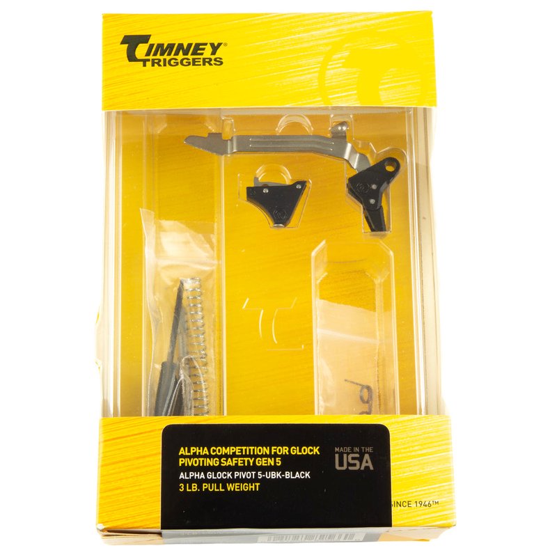 Timney Triggers Alpha Ultimate Builder's Kit Pivot Trigger Glock Gen 5 NP3 Black