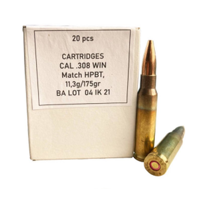 Igman .308 Winchester HPBT 175 Grain Ammo Box of 20