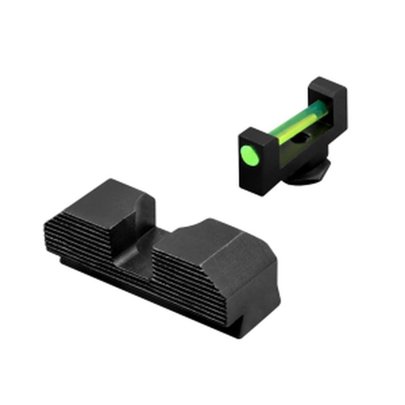 XS Sight Fiber Optic Green Front & Serrated Rear Set for Glock 42/43/43X/48