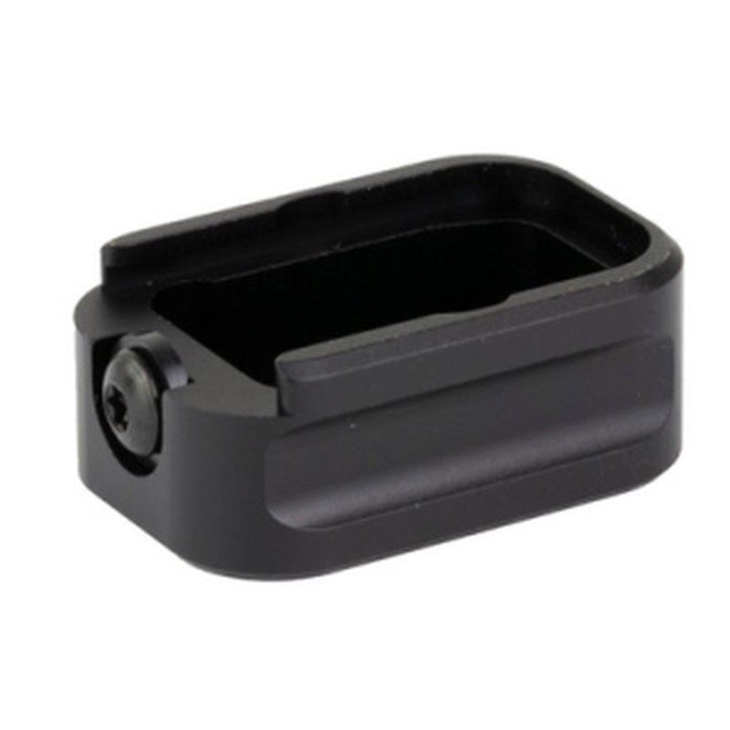 Warne Glock 17/22 +3/2 Magazine Extension, 9mm Luger, Black, Capacity 19