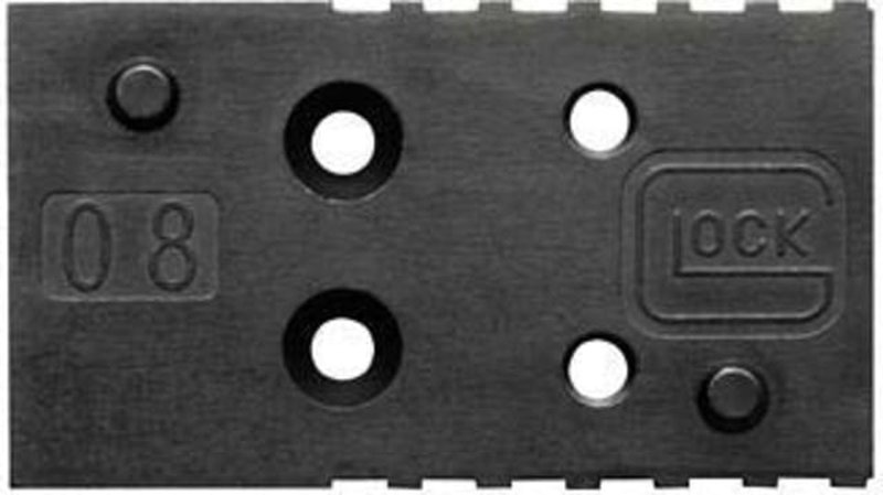 Glock MOS Adapter Plate 08 Mount Set (74015) for MOS pistol optics mounting, RMSc footprint, Black