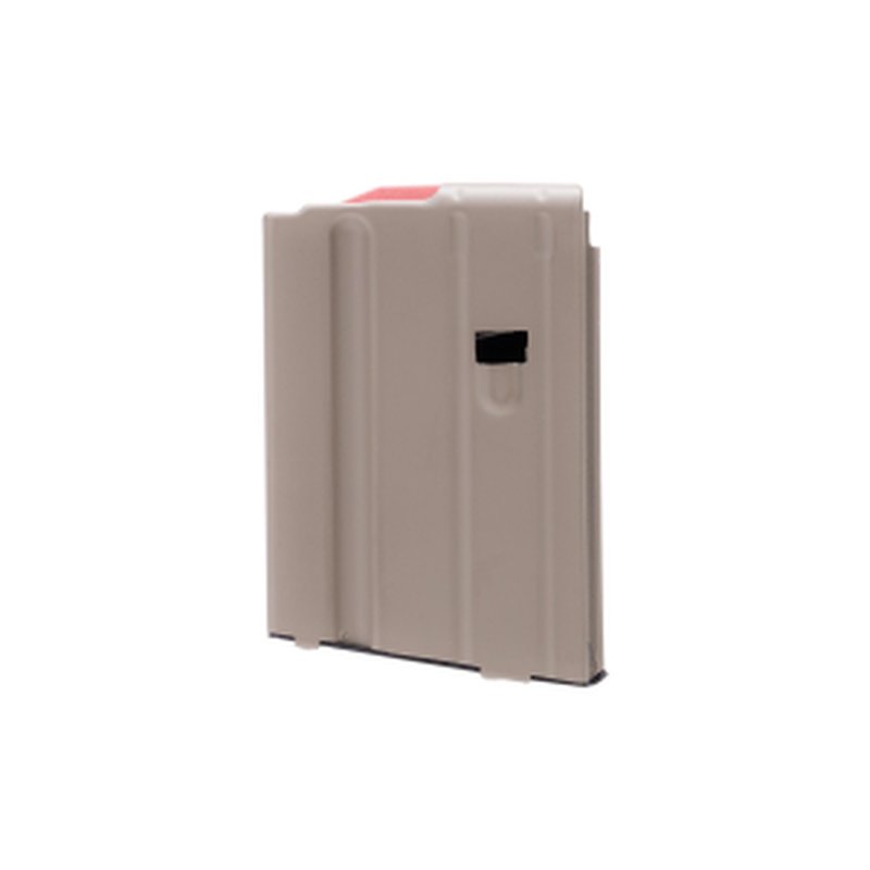 Ammunition Storage Components 6mm ARC AR-15 Magazine 10 Round Stainless FDE Red Follower