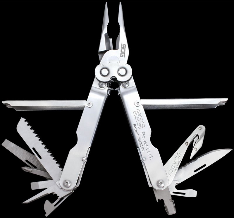 S.O.G PowerLock Multi-Tool with V-Cutter Polished 420 Stainless Steel 7 in SOGS62NCP
