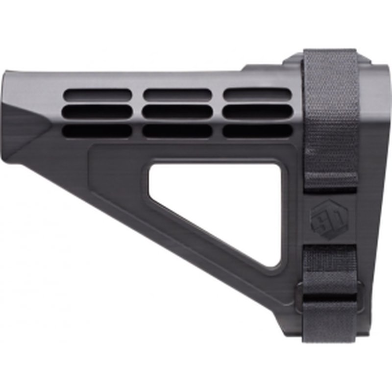 SB Tactical SBM401SB SBM4 Black with 7.20" OAL & Nylon Strap for AR-Platform with Pistol Buffer Tube (Tube Not Included)
