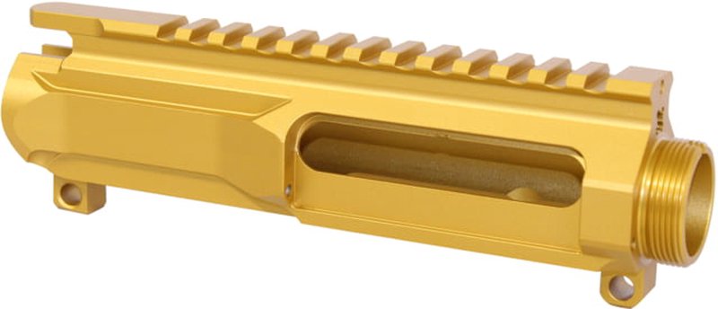 Guntec USA AR-15 Slabside Stripped Billet Upper Receiver 5.56 NATO Anodized Gold