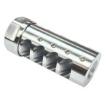 American Precision Arms Gen 3 Little Bastard Self Timing Brake Stainless Steel with 5/8"-24 tpi Threads, 2.55" OAL & 1" Diameter for 338 Cal